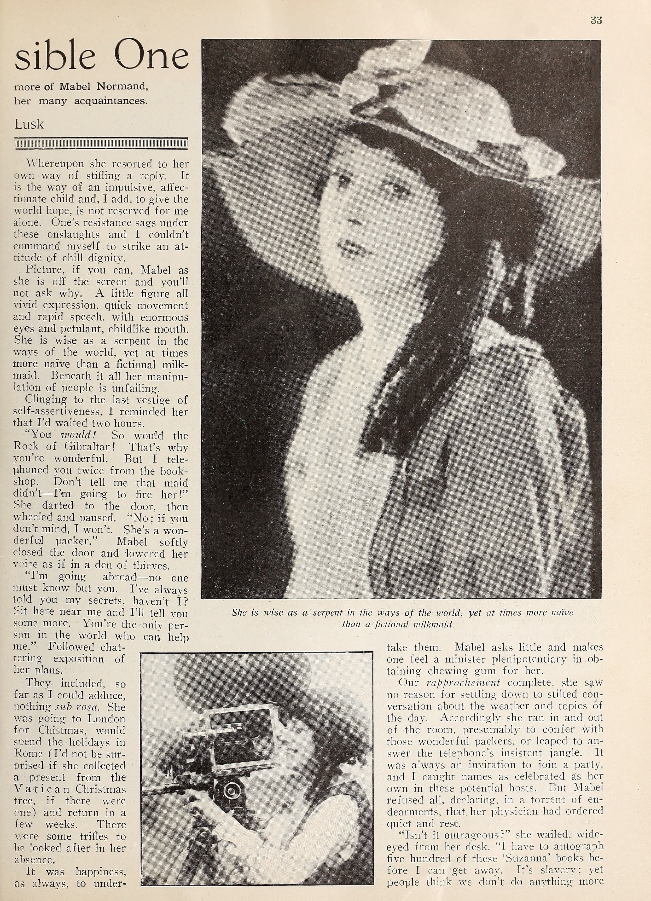 Mabel Normand — The Irrepressible One (1923) | www.vintoz.com