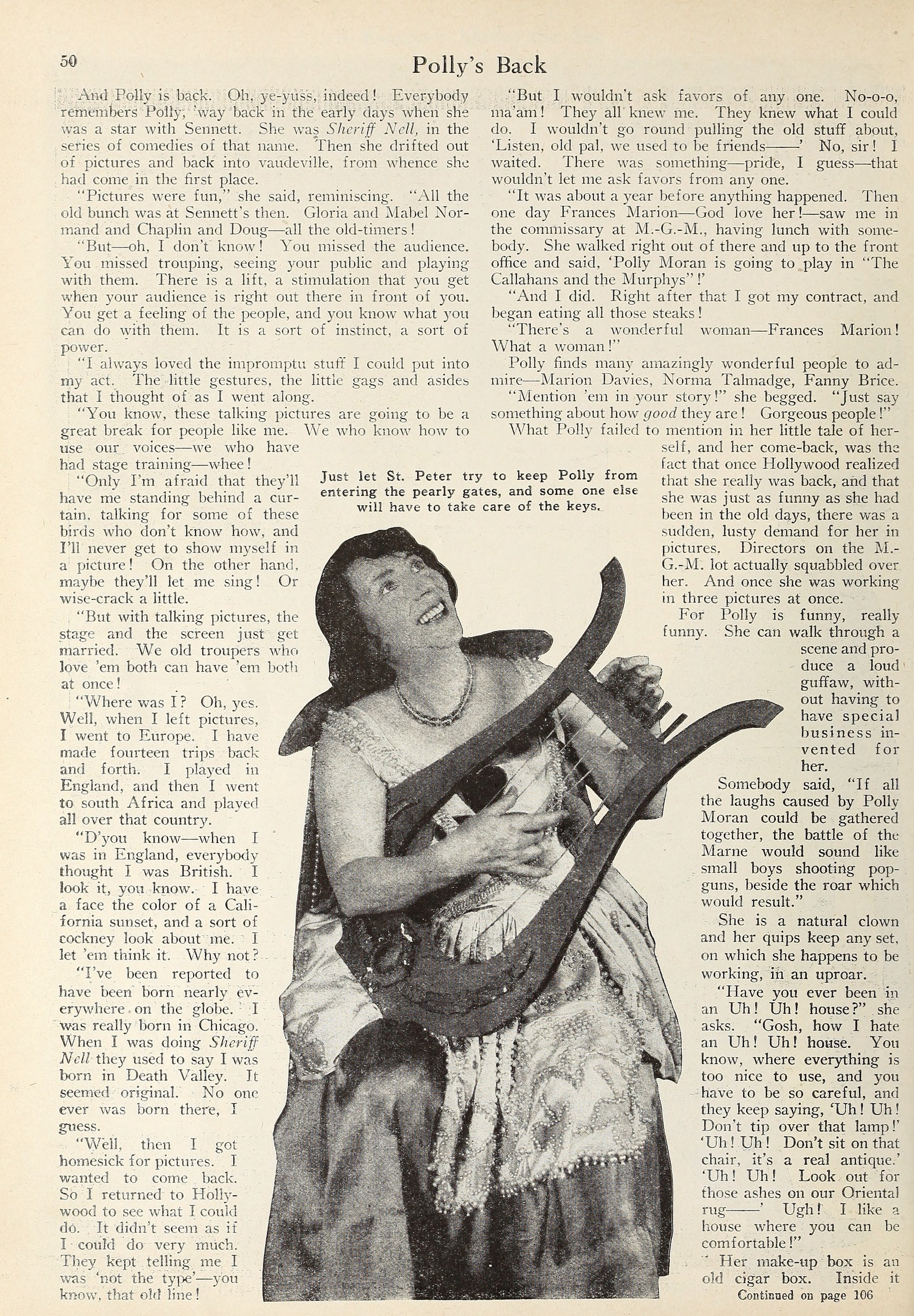 Polly Moran — Polly’s Back (1929) | www.vintoz.com