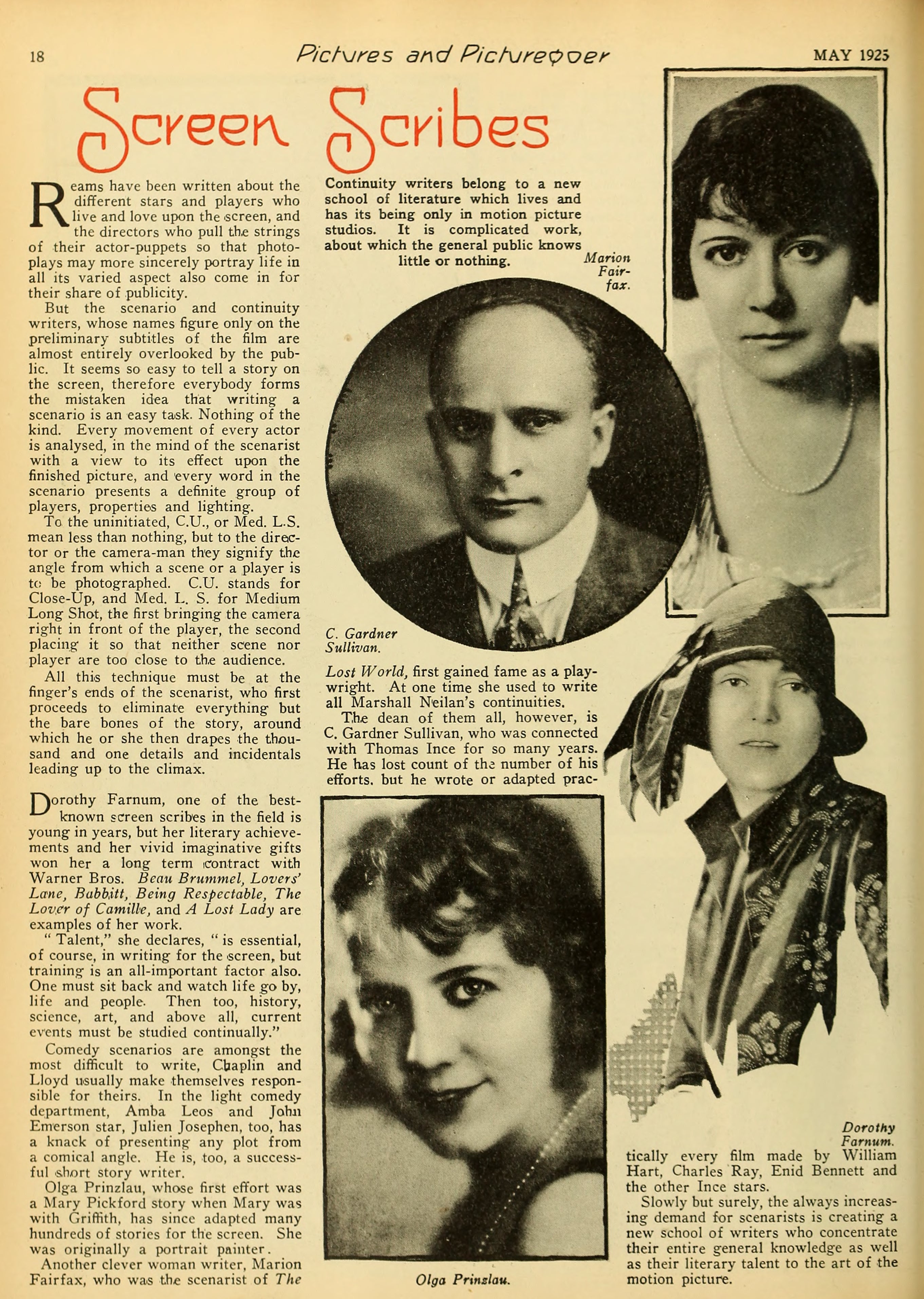 Screen Scribes (1925) | www.vintoz.com