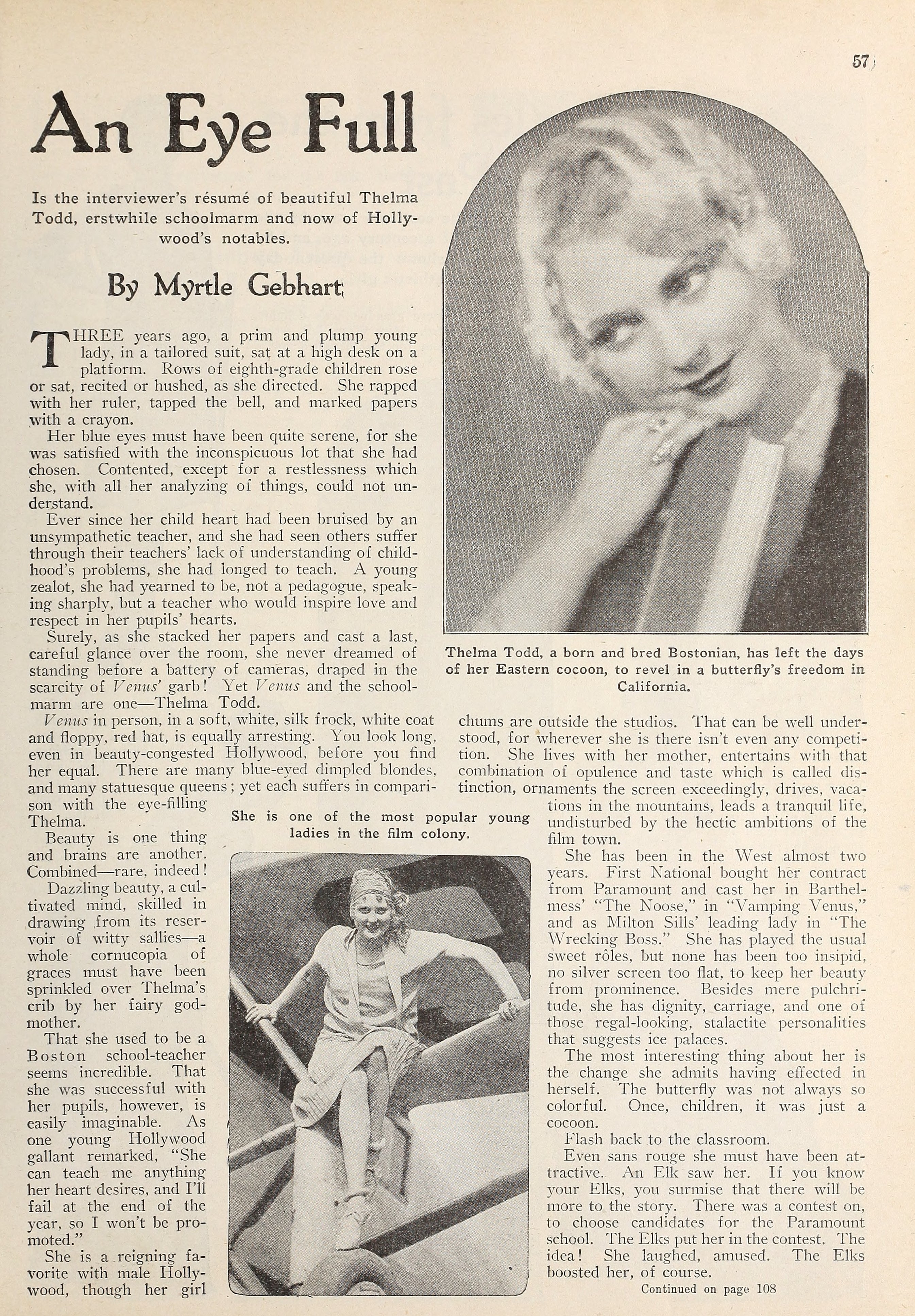 Thelma Todd — An Eye Full (1929) | www.vintoz.com