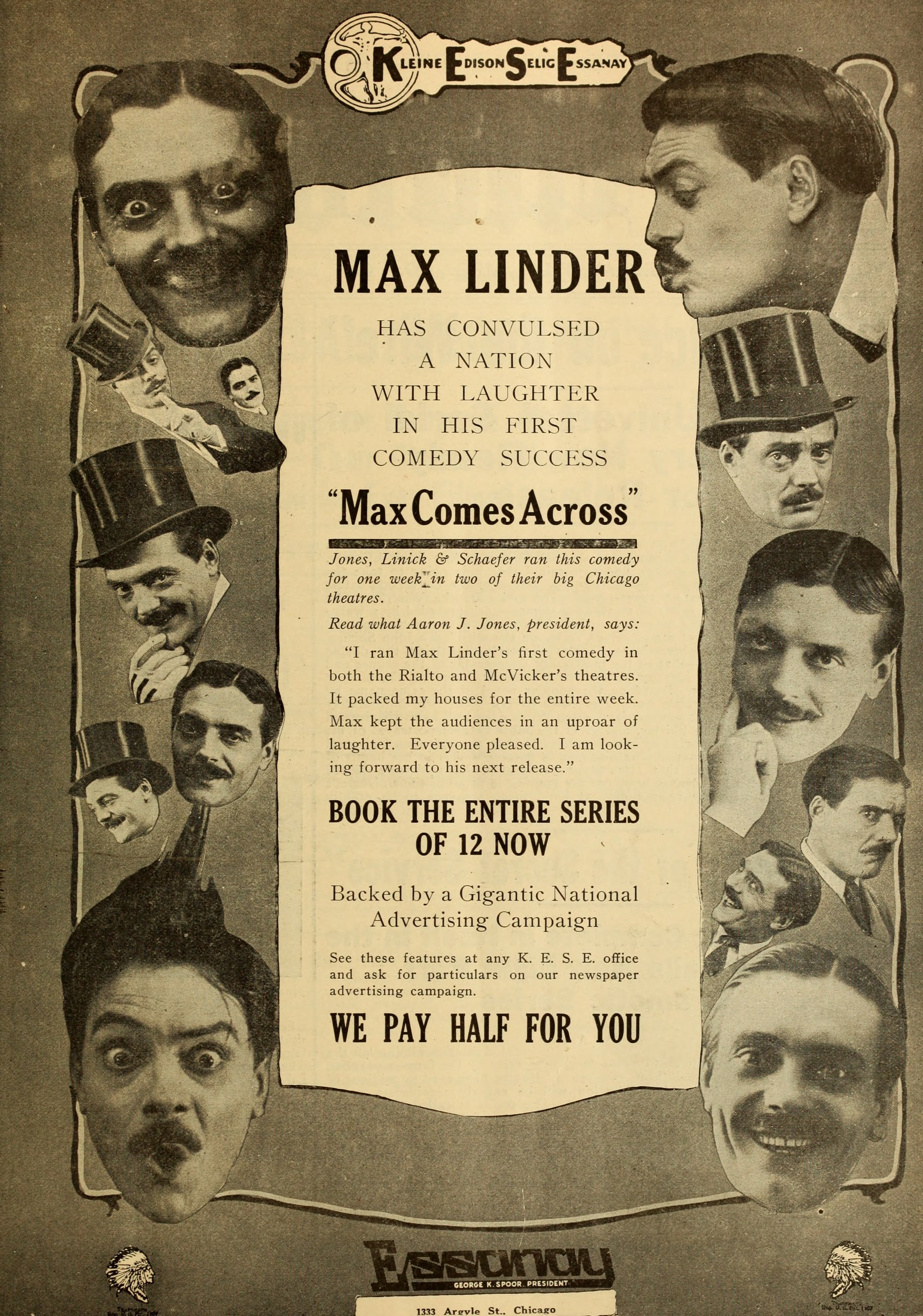 Max Comes Across (1917) | www.vintoz.com