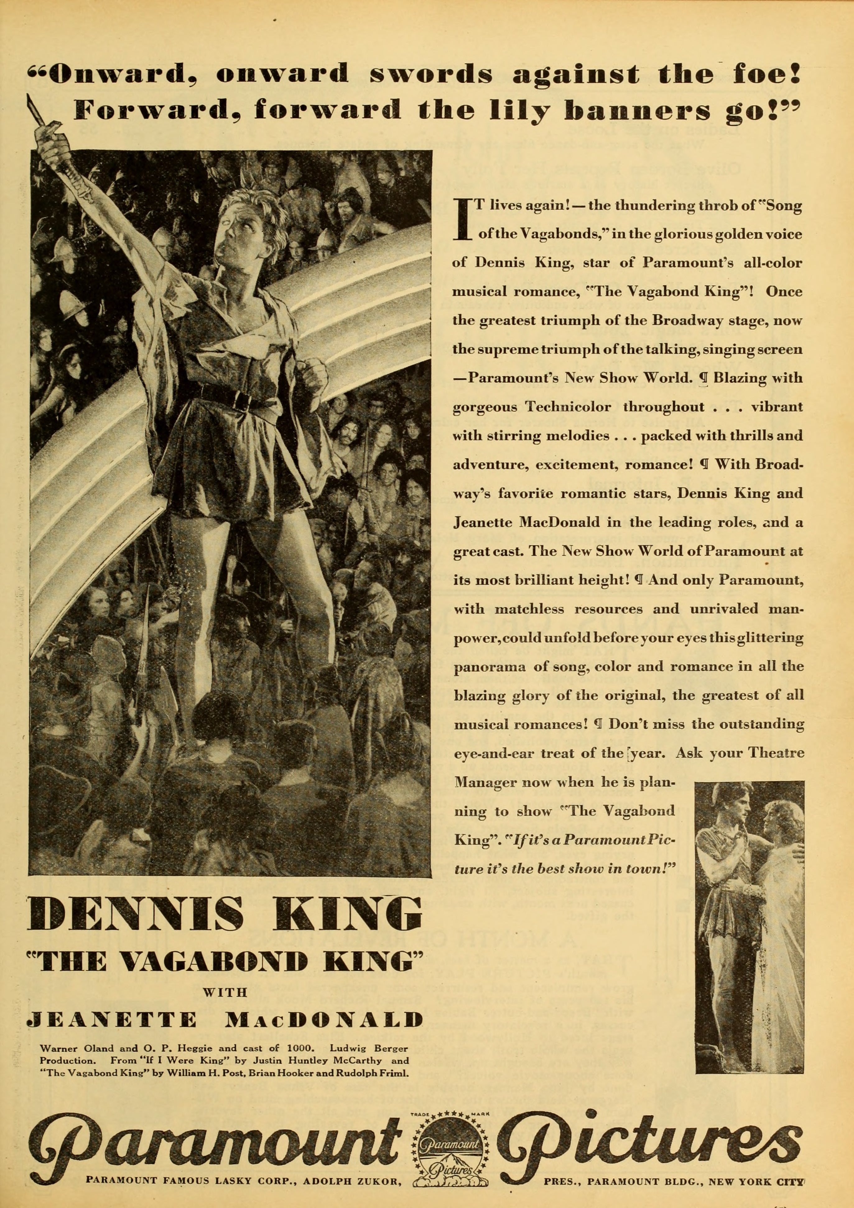 The Vagabond King (1930) | www.vintoz.com