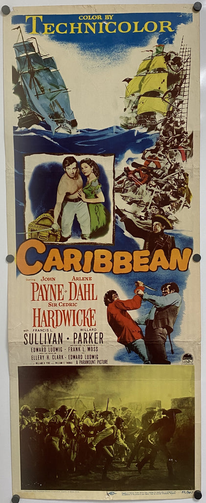 Caribbean Gold (1952) Original Vintage Movie Poster by Vintoz.com