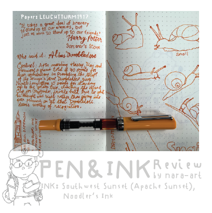 Ink Review Southwest Sunset Ink Noodler's Ink Orange Ink