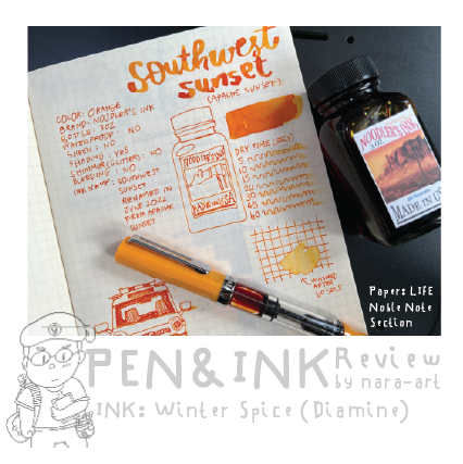 Ink Review Southwest Sunset Ink Noodler's Ink Orange Ink