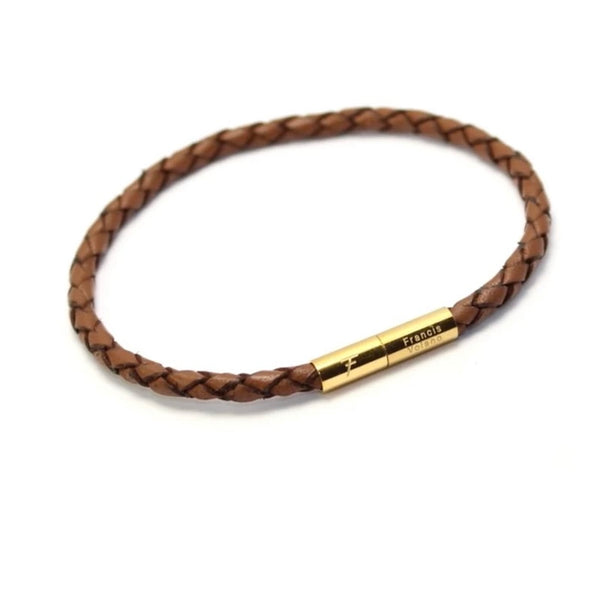 Candice Gold & Yellow Gold Thin Leather Bracelet – Owen&Savary