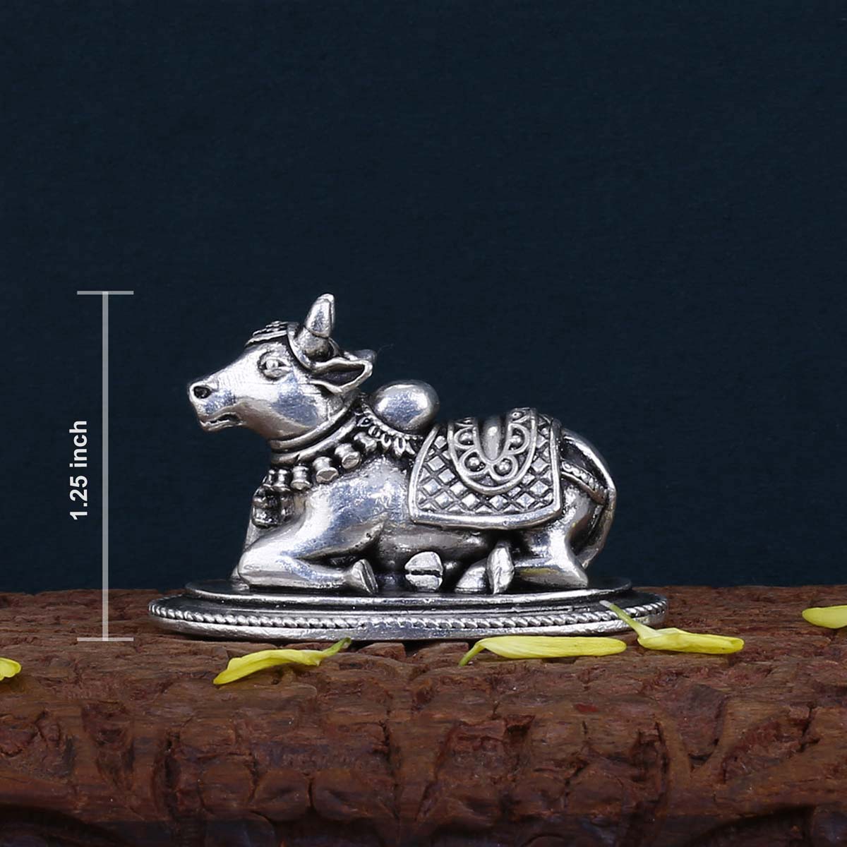 Buy Nandhi 3D Solid Idol | 925 Pure Silver God Idols Online – The ...