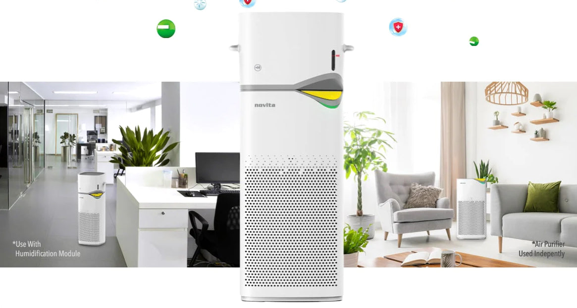 multi function of an air purifier in different rooms