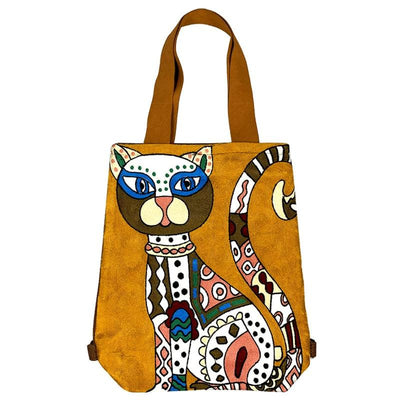 Tote Cat Women Cotton Handbags