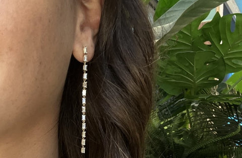 Black Tie Statement Earrings - Alexis Jae Jewelry