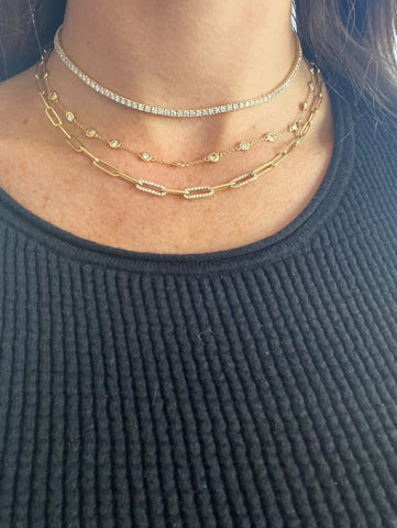 How To Wear A Tennis Necklace - Alexis Jae Jewelry