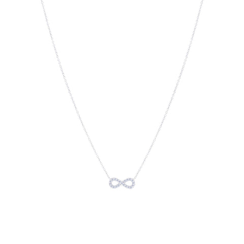 White Gold Infinity Necklace - Alexis Jae Jewelry