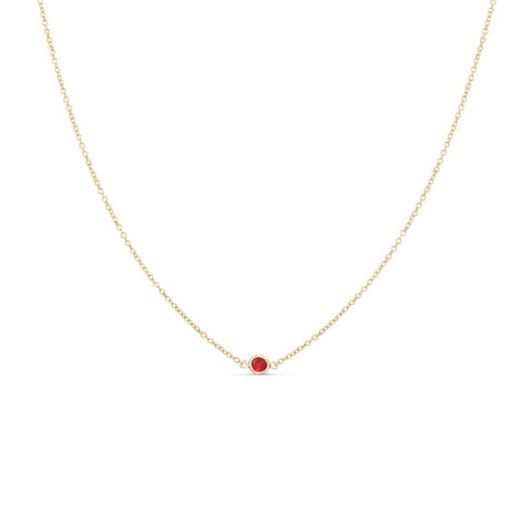 Single Ruby Necklace - Alexis Jae Jewelry