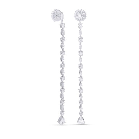 White Gold Bridal Earrings - Alexis Jae Jewelry