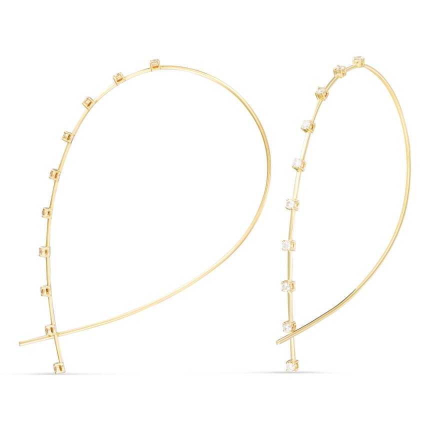 Diamond Wire Earrings - Alexis Jae Jewelry