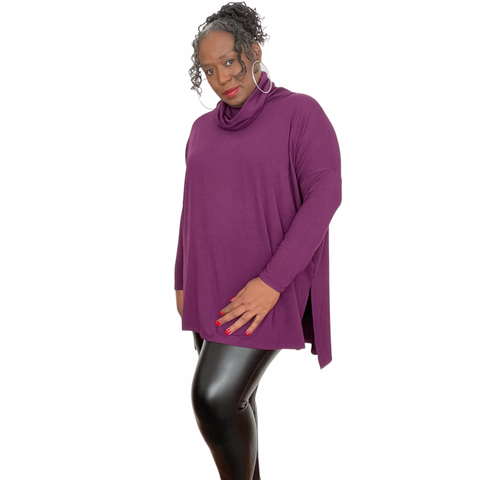 Plus Size Cowl Neck Sweater Size 1x, 2x, 3x Burnt Orange Spice –  AphroditiesCurves