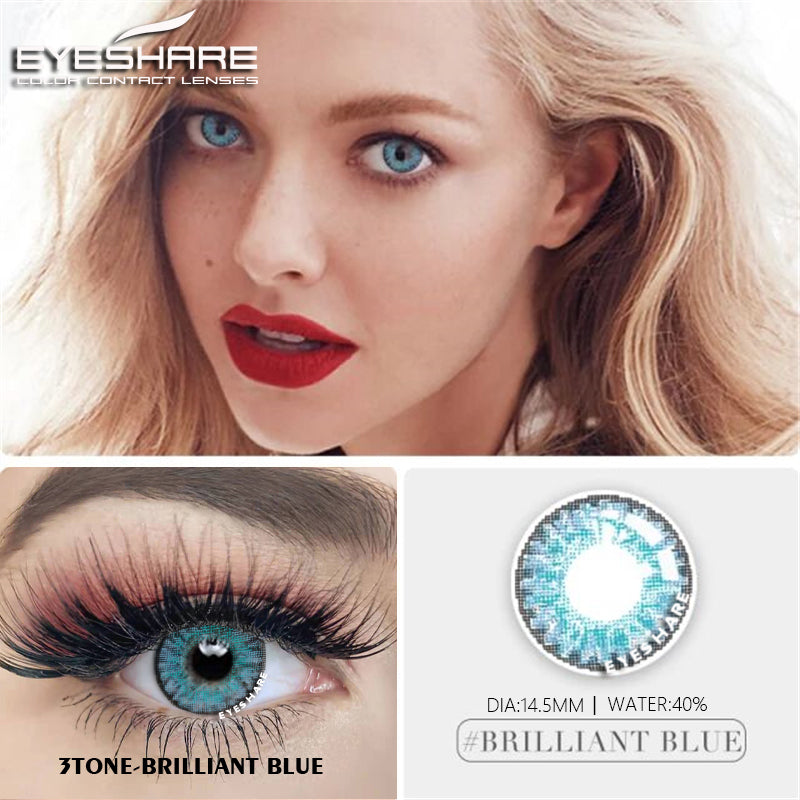 BRILLIANT BLUE Premium 3 Tone Colored Contacts – iColorContactLenses