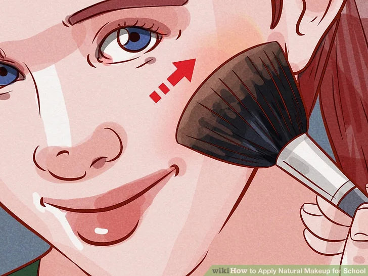 Bước 5: Đánh phấn highlight nhẹ nhàng để giúp tôn lên khuôn mặt của bạn.