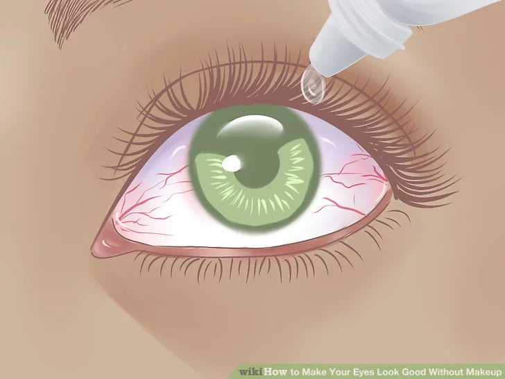 Bước 4: Dùng thuốc nhỏ mắt nếu mắt bạn đỏ ngầu hoặc có vẻ mệt mỏi.