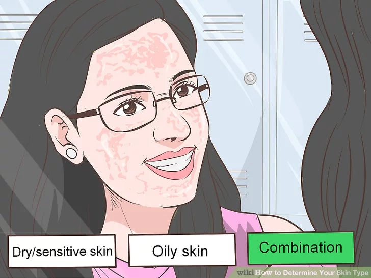 Bước 2: Để chăm sóc da mặt hiệu quả, bạn cần phải biết rõ loại da của mình bằng cách soi gương.