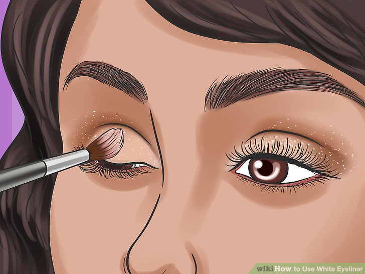 Bước 2: Đánh phấn mắt bạn chọn bằng cọ hoặc dụng cụ đánh phấn mắt.