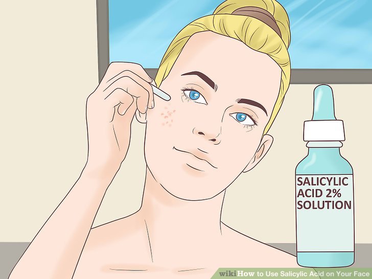 Bước 3: Thoa serum có chứa axit salicylic như là một giải pháp tập trung để cải thiện làn da