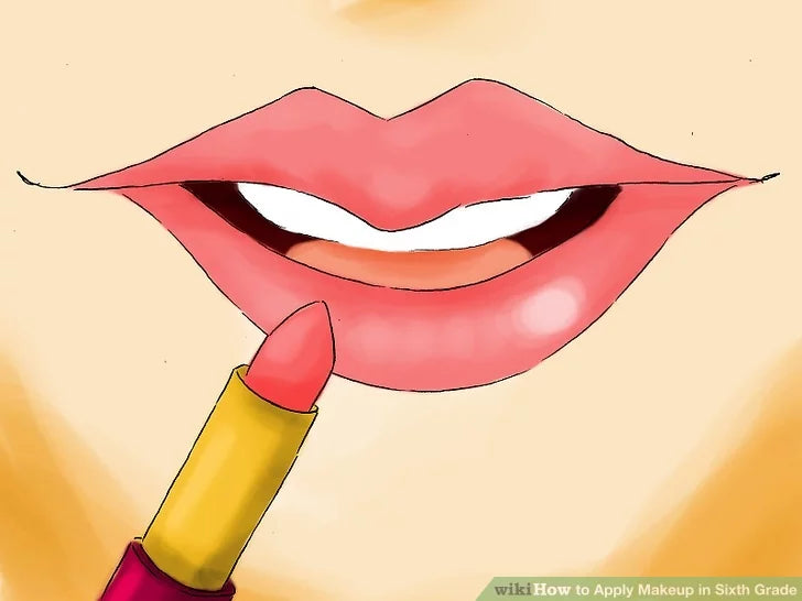 Bước 6: Hãy thử son màu hoặc son lì.