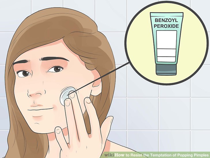 Bước 2: Bôi benzoyl peroxide