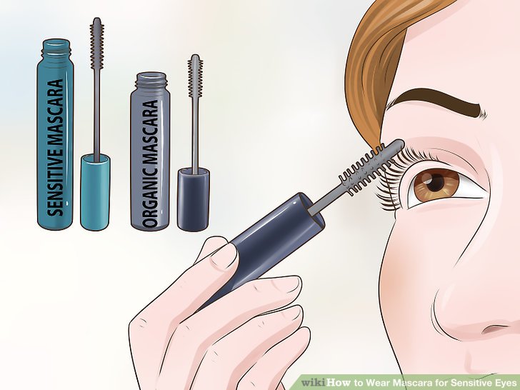 Bước 1: Chuốt mascara cho mắt nhạy cảm