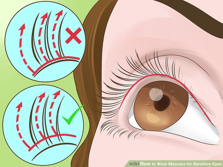 Bước 1: Tránh chuốt mascara quá sát mắt