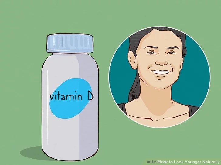 Bước 1: Bổ sung vitamin D để có làn da trẻ trung hơn.