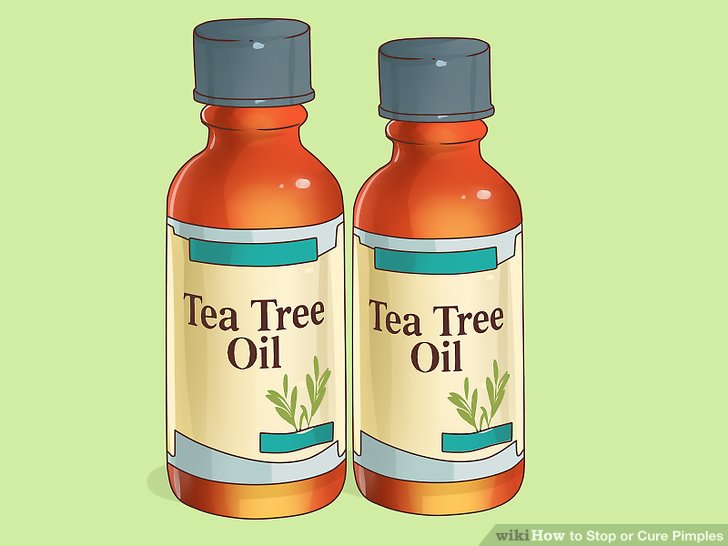 Bước 1: Sử dụng tinh dầu tràm trà