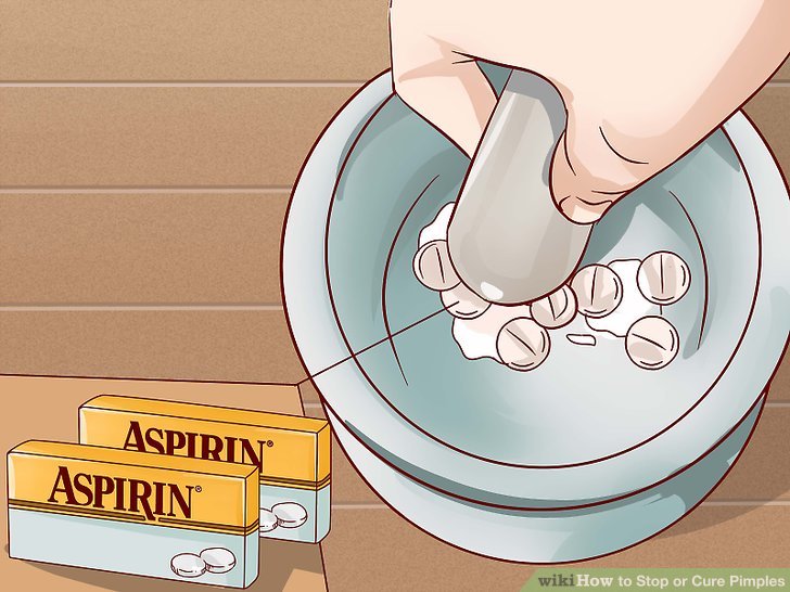 Bước 2: Sử dụng aspirin đã được nghiền nát