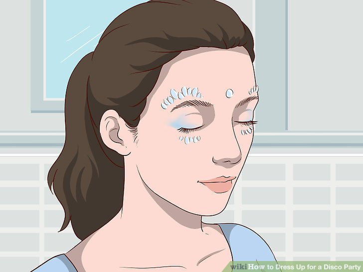 Bước 2: Thêm một số đá quý trên khuôn mặt để làm cho khuôn mặt của bạn tỏa sáng.
