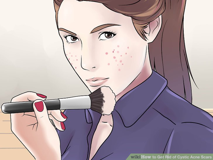 Bước 4: Sử dụng phấn phủ để cố định lớp makeup