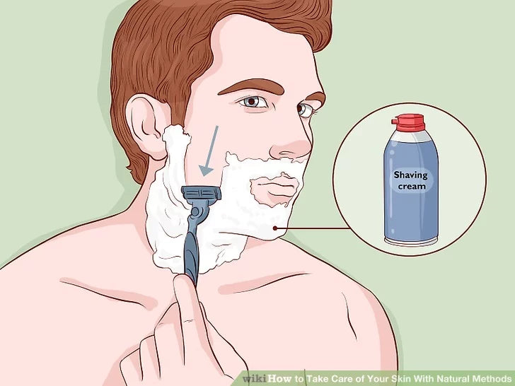 Bước 2: Sử dụng kem cạo lông, gel hoặc kem dưỡng da bất cứ khi nào bạn cạo lông.