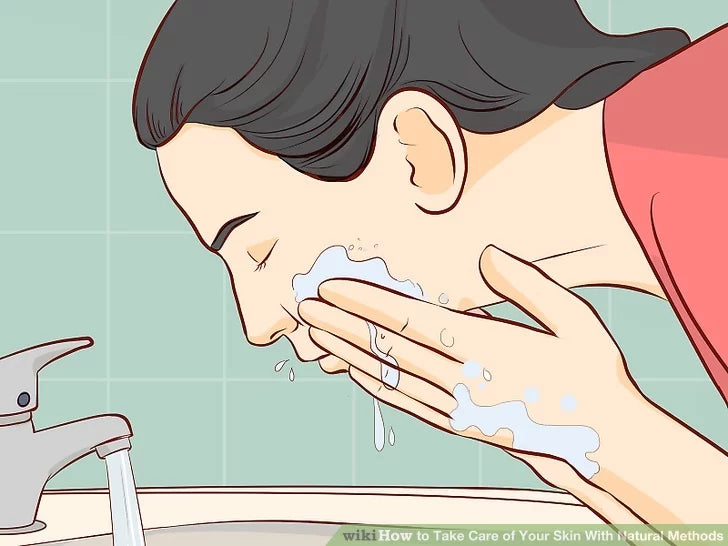 Bước 4: Rửa sạch sữa rửa mặt của bạn một cách kỹ lưỡng.