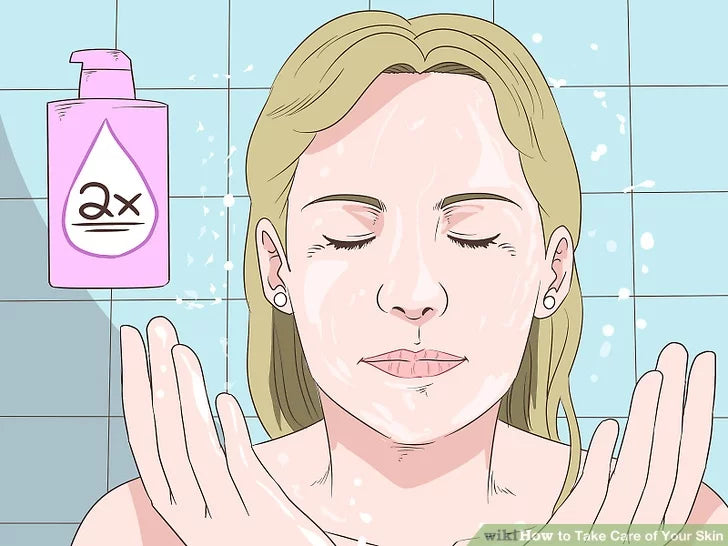 Bước 1: Rửa mặt của bạn hai lần mỗi ngày để da không chứa dầu, cải thiện làn da và ngăn ngừa mụn.