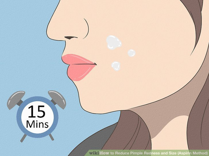 Bước 4: Giữ hỗn hợp aspirin trên da trong 15 phút