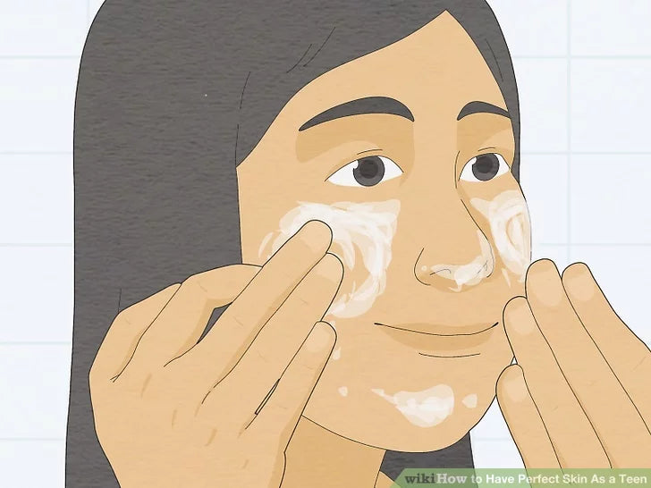 Bước 5: Làm sạch da mặt.