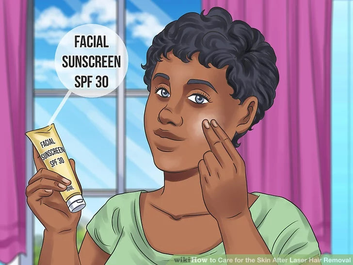 Bước 1: Bảo vệ vùng điều trị khỏi ánh nắng mặt trời.