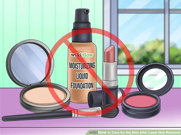 Bước 3: Tránh trang điểm và sử dụng các sản phẩm mạnh trên da.