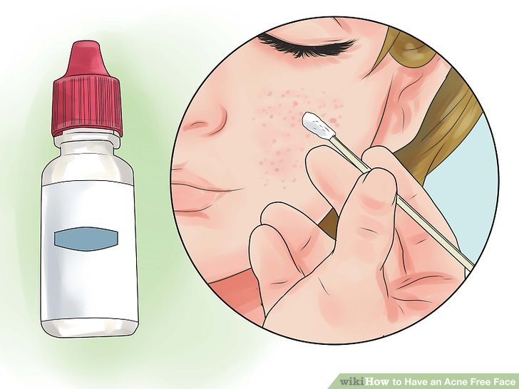 Bước 19: Sử dụng thuốc nhỏ mắt trên vùng da mụn