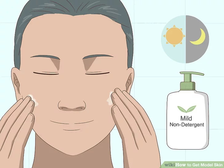 Bước 2: Rửa sạch da bằng sữa rửa mặt dịu nhẹ.