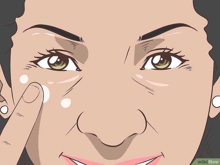 Bước 1: Để giúp vùng da dưới và quanh mắt trông sáng hơn, bạn có thể sử dụng kem che khuyết điểm.