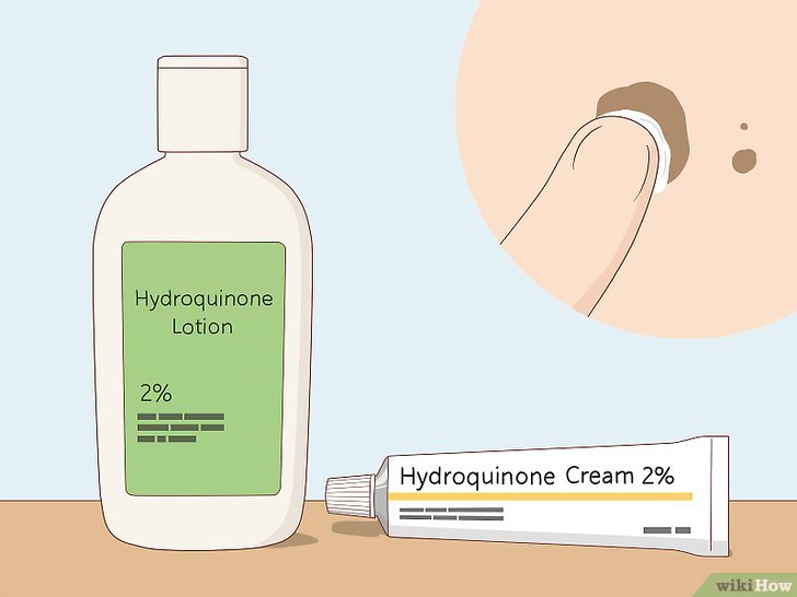 Bước 4: Hydroquinone là một chất làm sáng da bằng cách tẩy trắng các vùng da bị sậm màu.