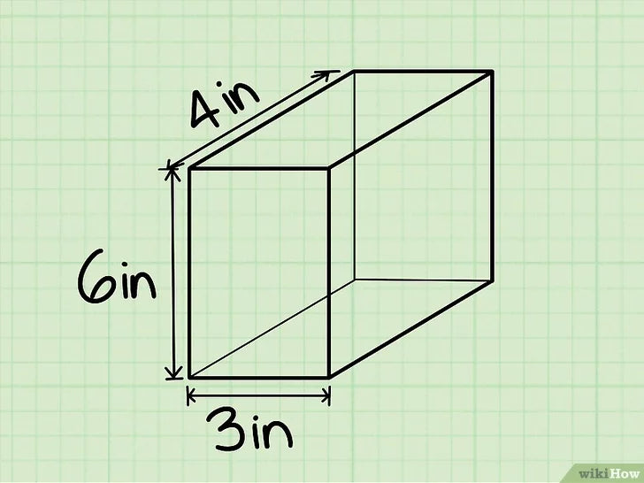 Bước 5: Cách tính chiều cao hình hộp chữ nhật.