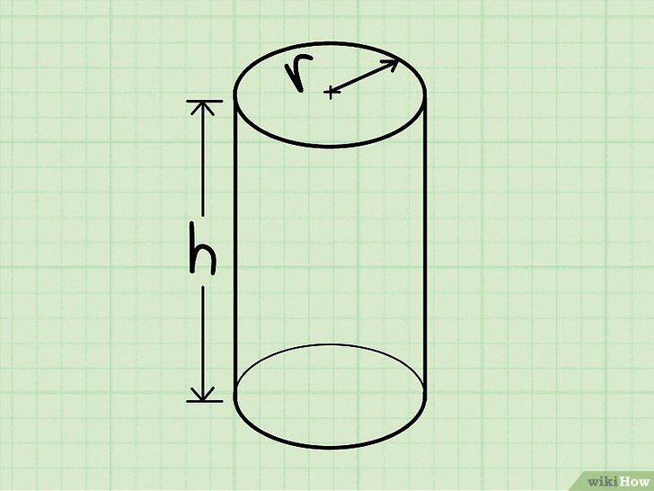 Bước 1: Xác định hình trụ tròn.