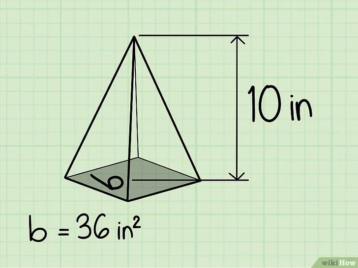 Bước 4: Cách tính chiều cao hình chóp.