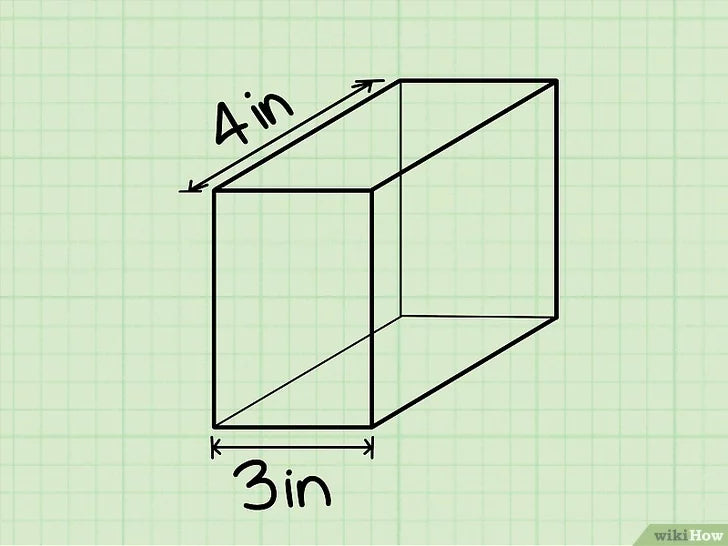 Bước 4: Cách tính chiều rộng hình hộp chữ nhật.